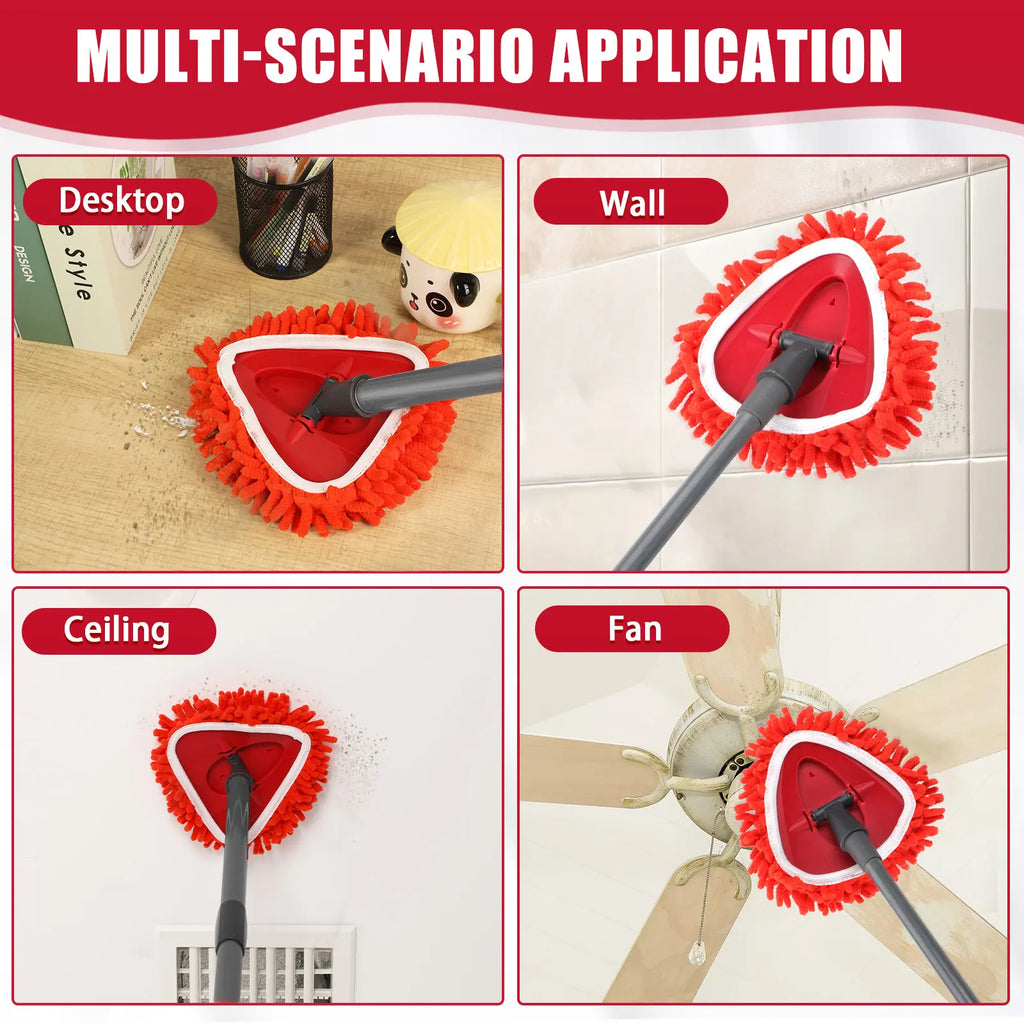 Chenille Duster Replacement Heads for O-Cedar Mop, Long-Handle Dry Cleaning Refills