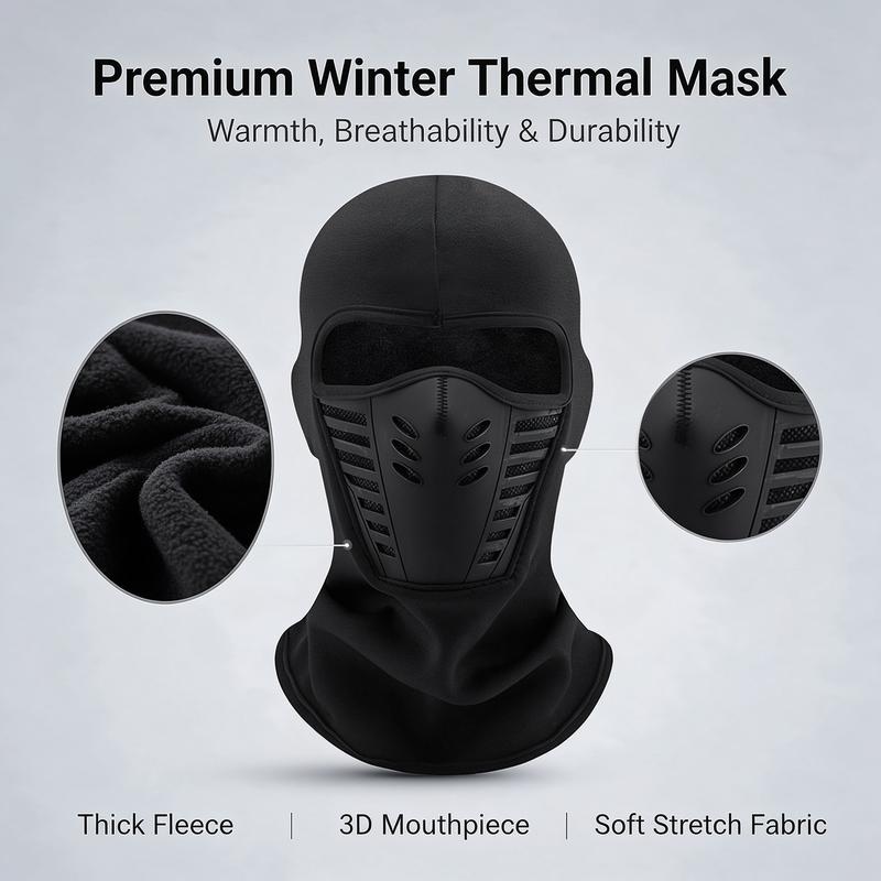 Windproof Full Face Balaclava Ski Mask for Motorcycle Winter Outdoor Sports