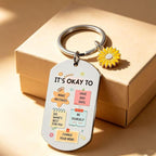 Inspirational Daisy Slogan Keychain for Encouragement Gifts and Everyday Positive Reminders