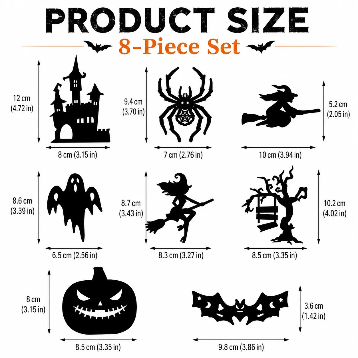 Halloween LED Silhouette Wall Decor Set for Spooky Home Party Decorations