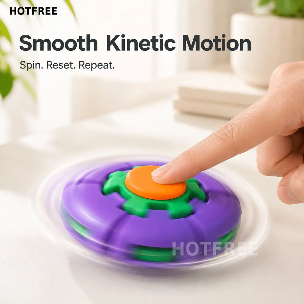 Hotfree Balle Gyroscopique Fidget Imprimée en 3D – Gadget de Bureau Anti-Stress et Anxiété à Rotation Fluide