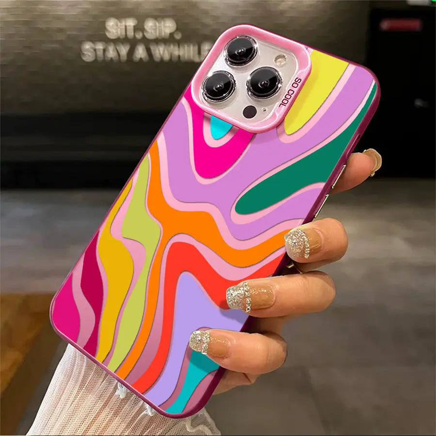 Abstract Wavy Pattern Phone Case with Modern Style for Trendy Everyday Protection