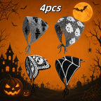 Halloween Triangle Bandana Hair Scarf Set for Spooky Boho Party Style