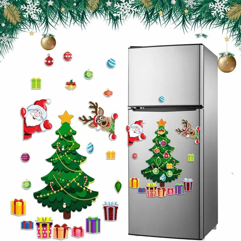 Christmas Fridge Magnet Decoration Set for Kids DIY Holiday Kitchen Decor