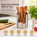 Thickened Stainless Steel Utensil Organizer for Kitchen Countertop Storage and Easy Cleanup