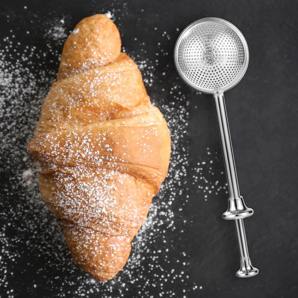 Stainless Steel Flour Duster Tool for Easy Baking and Powdered Sugar Decorating