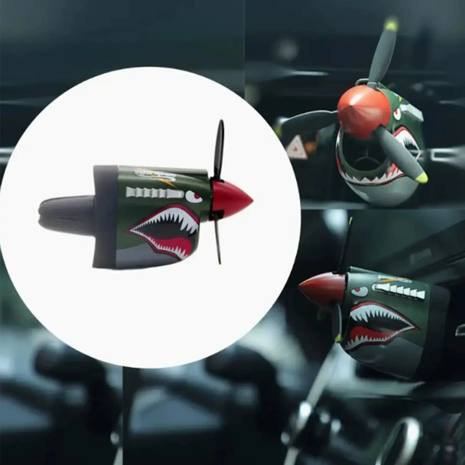 P-40 Warhawk Plane Car Air Freshener | Vintage Fighter Jet Vent Clip for Men