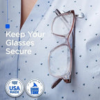 Magnetic Glasses Holder Clip – Secure Eyeglass Holder for Shirts, Jackets