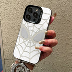 Spider Web Pattern Phone Case with Shockproof Protection for Trendy Everyday Style