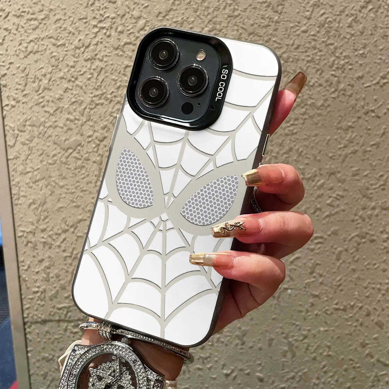 Spider Web Pattern Phone Case with Shockproof Protection for Trendy Everyday Style
