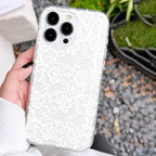 Romantic Lace Pattern Phone Case with Air Cushion Protection for Elegant Everyday Style