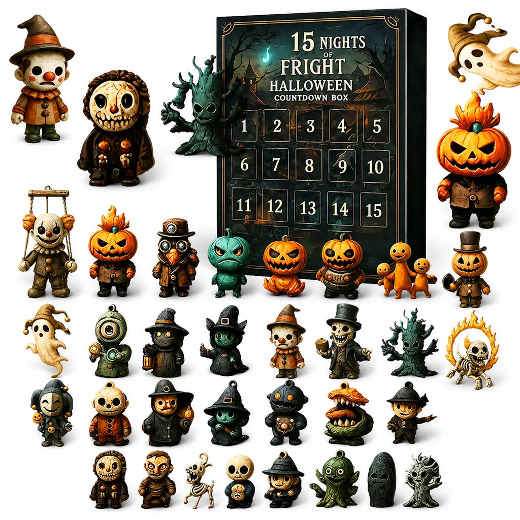 Halloween Countdown Advent Calendar Blind Bag Figurine Set for Horror Fans