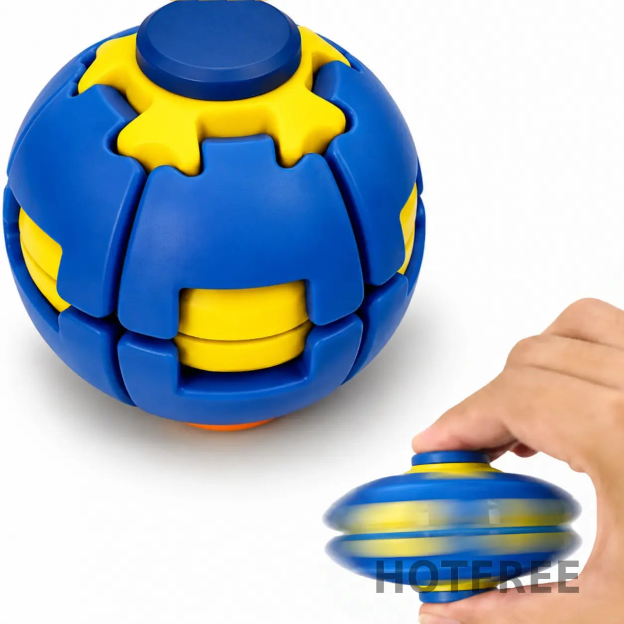 Hotfree Balle Gyroscopique Fidget Imprimée en 3D – Gadget de Bureau Anti-Stress et Anxiété à Rotation Fluide