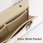 Bedside Storage Caddy with Five Pockets for Dorm Bedroom and Sofa Organization