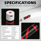 Flexible Rechargeable LED Work Light for Garage Repairs Camping and Emergency Use