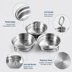 Stainless Steel 3-Cup Egg Poacher Set for Easy Breakfast Cooking