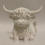 Highland Cow Tea Light Holder for Cozy Farmhouse Decor and Gifts