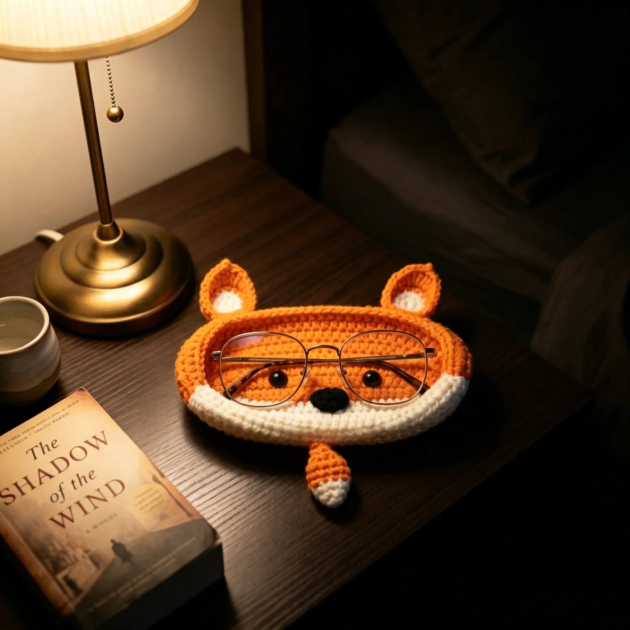 Cute Crochet Animal Glasses Holder for Stylish Eyewear Storage and Desk Decor