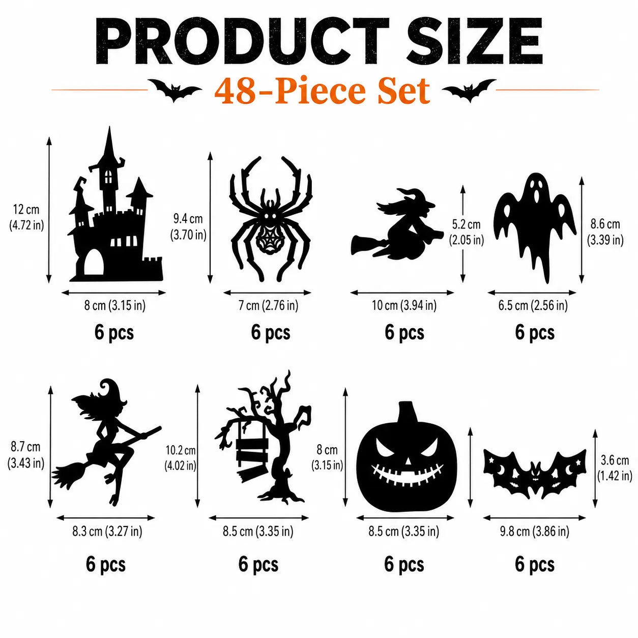 Halloween LED Silhouette Wall Decor Set for Spooky Home Party Decorations