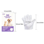 20-Pack Pet Cleaning Wipes & Bathing Gloves – Hypoallergenic Coconut Oil Deodorant Wipes for Dogs