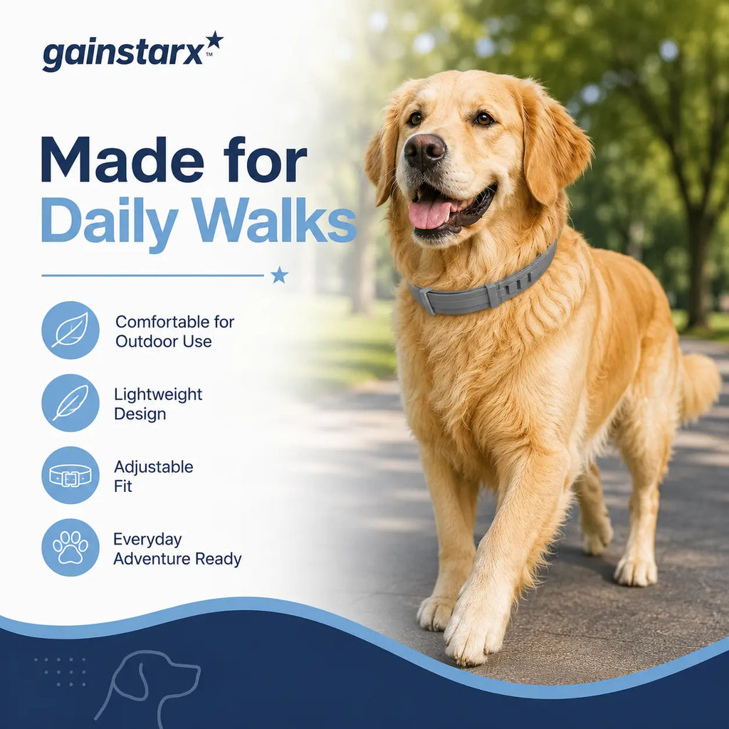 Gainstarx Adjustable Fresh Scent Dog Collar – Comfortable Lightweight Pet Collar for Large Dogs (Over 18 lbs)