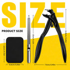 Metal Toenail Clippers for Adults, Long-Handled Curved Head with Catcher, Ultra-Sharp Heavy-Duty for Thick Nails