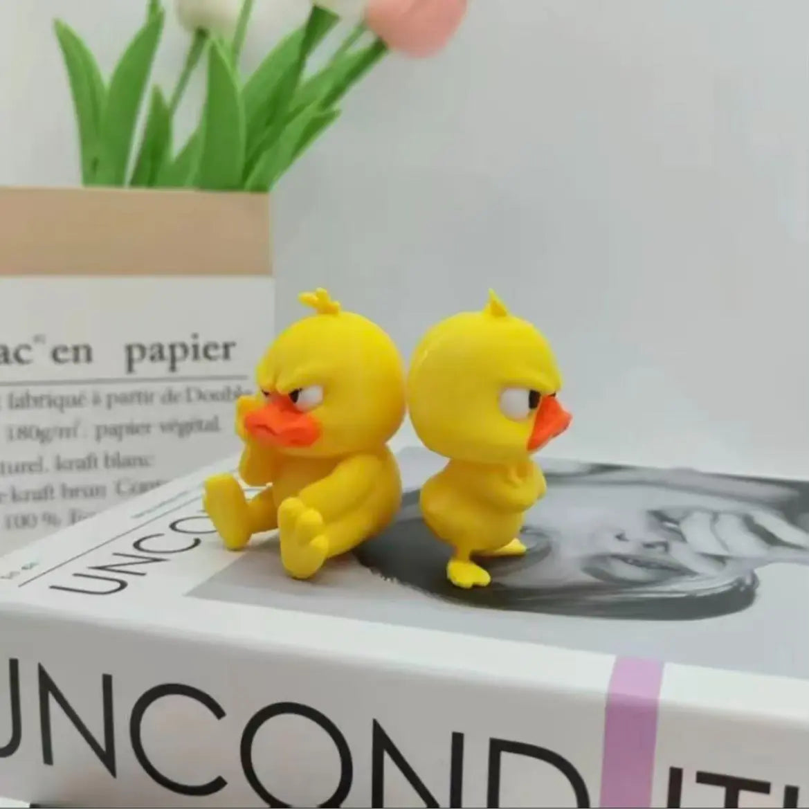 Funny Angry Duck Figurine for Desktop, Car, and Home Decor