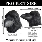 Realistic Crow Latex Mask for Halloween Party and Role Play