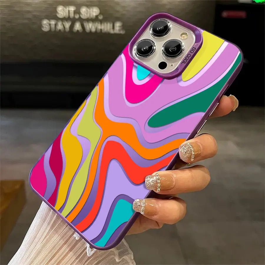 Abstract Wavy Pattern Phone Case with Modern Style for Trendy Everyday Protection