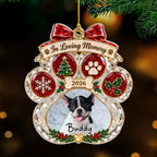 Personalized Acrylic Ornament, In Loving Memory Dog Portrait for Christmas Tree, Unique Gift for Pet Owners - 4