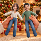 Personalized Photo Squishy Plush Doll, Family Posing by a Cozy Christmas Tree, Unique Gift for Family - 2