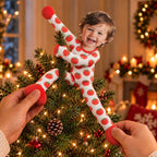 Personalized Photo Squishy Plush Doll, Family Posing by a Cozy Christmas Tree, Unique Gift for Family - 5