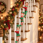 Personalized Photo Squishy Plush Doll, Playful Elf Poses in a Cozy Christmas Room, Unique Gift for Family - 4