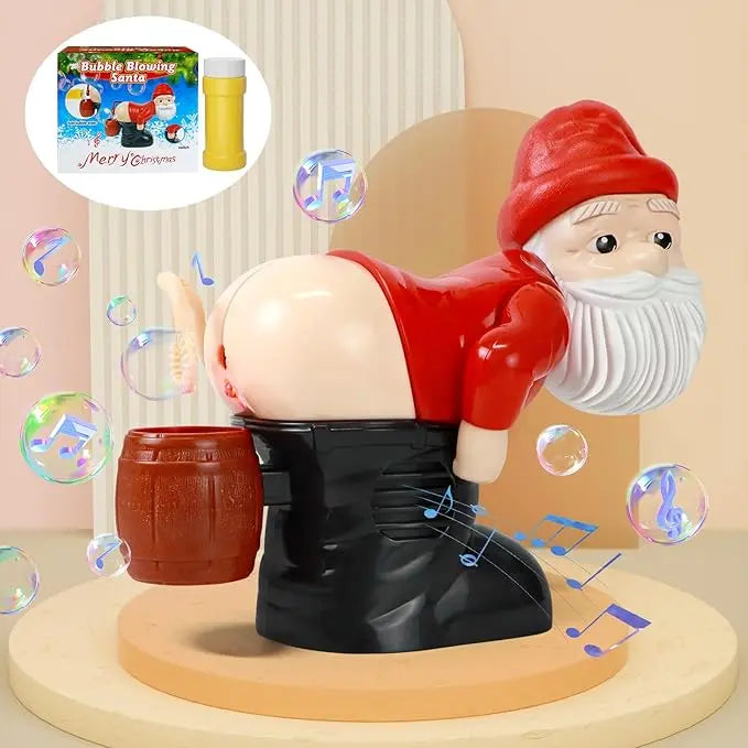Farting Santa Bubble Machine with Funny Sounds for Christmas Party Kids Gift