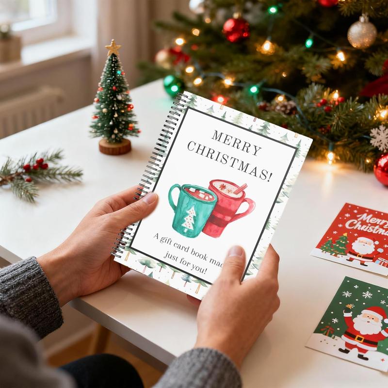 Personalized Christmas Gift Card Booklet for Family Holiday Surprises and Keepsake Giving