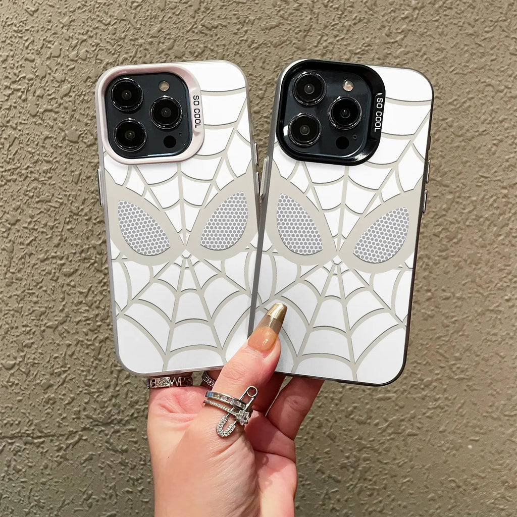 Spider Web Pattern Phone Case with Shockproof Protection for Trendy Everyday Style