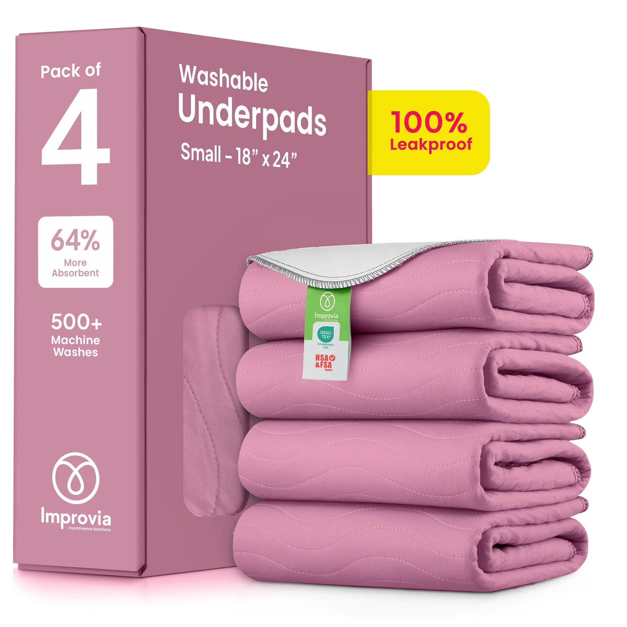 Reusable Waterproof Underpads - Heavy Absorbency Leakproof Pads for Bed, Couch & Floor