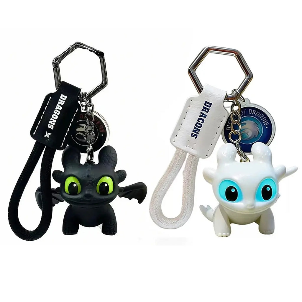 Glow In Dark Mini Dragon Keychain with Moving Wings for Bag Charms