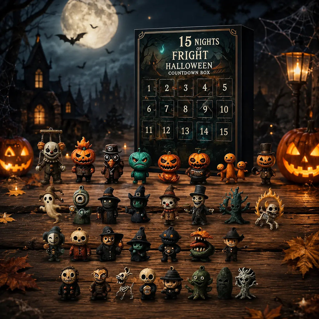 Halloween Countdown Advent Calendar Blind Bag Figurine Set for Horror Fans