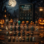 Halloween Countdown Advent Calendar Blind Bag Figurine Set for Horror Fans
