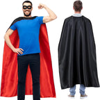 Reversible Superhero Cape and Mask Set for Halloween Parties and Costume Events
