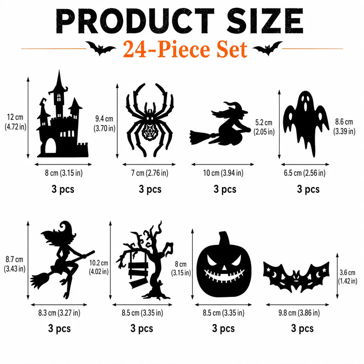 Halloween LED Silhouette Wall Decor Set for Spooky Home Party Decorations