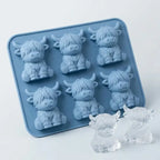 Mini Highland Cow Silicone Ice Cube Mold for Drinks and Parties
