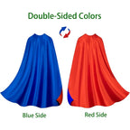 Reversible Superhero Cape and Mask Set for Halloween Parties and Costume Events