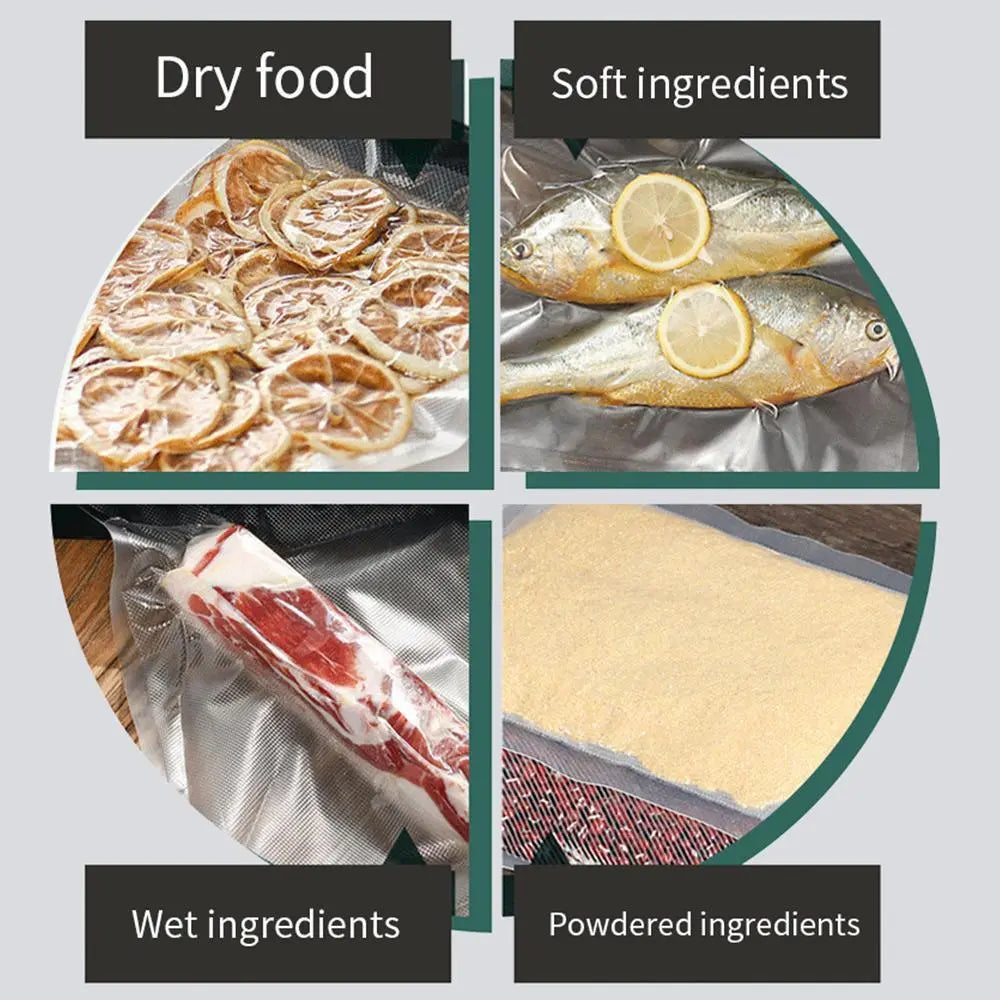 Vacuum Sealer Machine, Automatic Food Sealer with Suction Power, Includes Bags & Cutter, One-Touch Operation, Dry/Moist Modes,Free Bags, Perfect Christmas & New Year Gift ldea