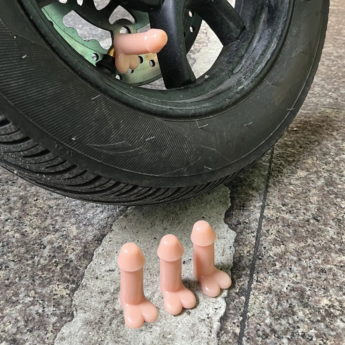 4-PCS Funny Tire Valve Stem Caps for Cars Bikes and Motorcycles with Creative Style