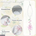 Crystal Lily Car Suncatcher Charm Handmade Boho Rearview Mirror Decor Gift