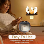 Ghost Campfire Flickering Night Light for Halloween Room Decor