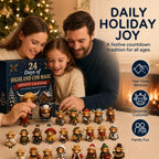 Highland Cow Advent Calendar with Collectible Figurines for Christmas Countdown Gifts