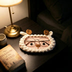 Cute Crochet Animal Glasses Holder for Stylish Eyewear Storage and Desk Decor